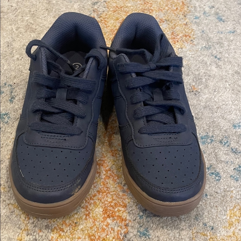 Art Class Navy and Brown Kids Sneakers